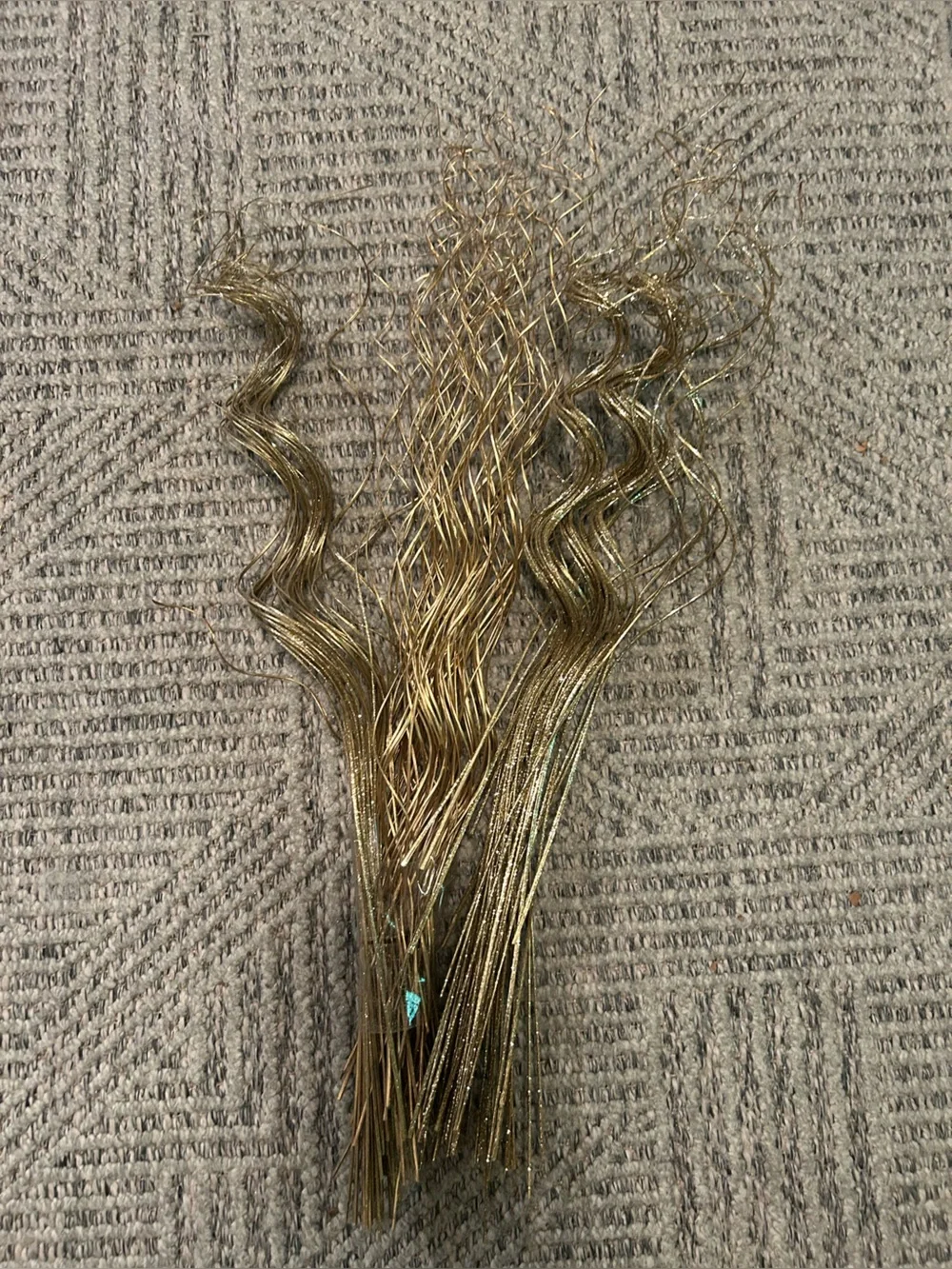 Gold Sparkly Spiraled Cottagecore Fairycore Boho Bohemian Hippie Faux Plants